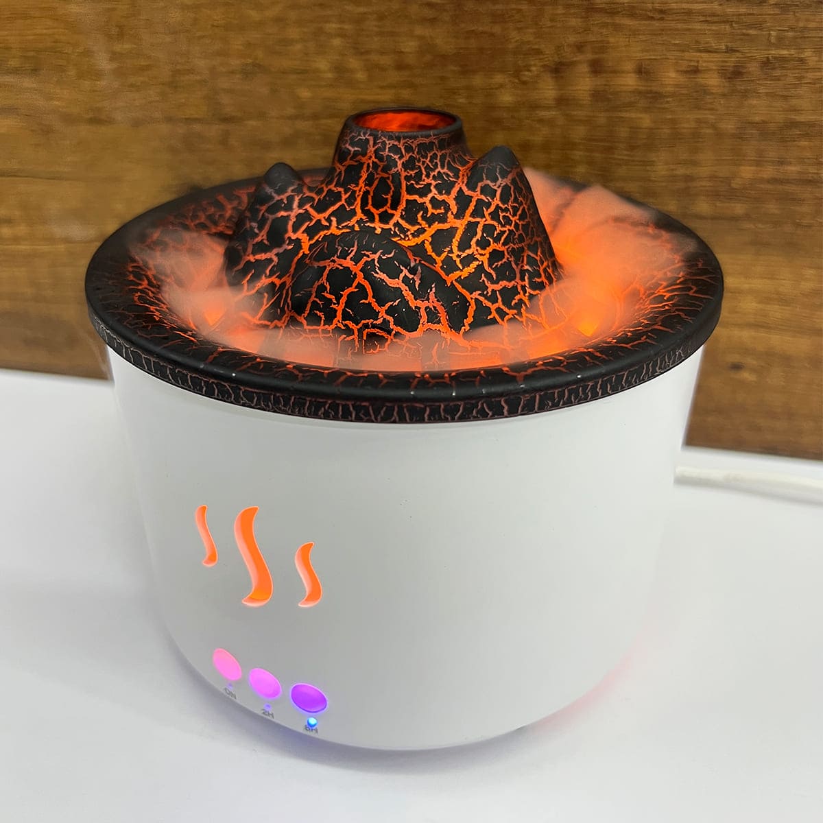 🌋 Humidificador Volcán 3D Difusor – Azul & Rojo 💨 Relájate, respira mejor y transforma tu ambiente con un espectáculo de luces 3D