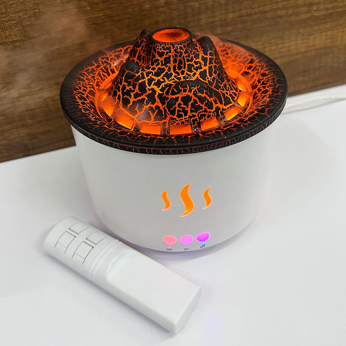 🌋 Humidificador Volcán 3D Difusor – Azul & Rojo 💨 Relájate, respira mejor y transforma tu ambiente con un espectáculo de luces 3D