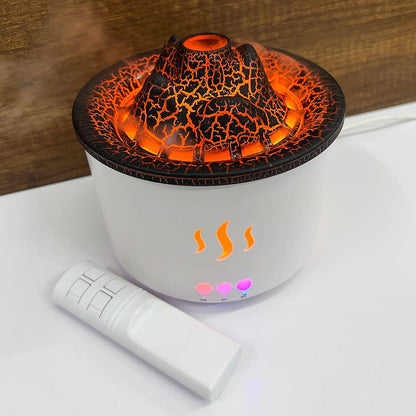 🌋 Humidificador Volcán 3D Difusor – Azul & Rojo 💨 Relájate, respira mejor y transforma tu ambiente con un espectáculo de luces 3D