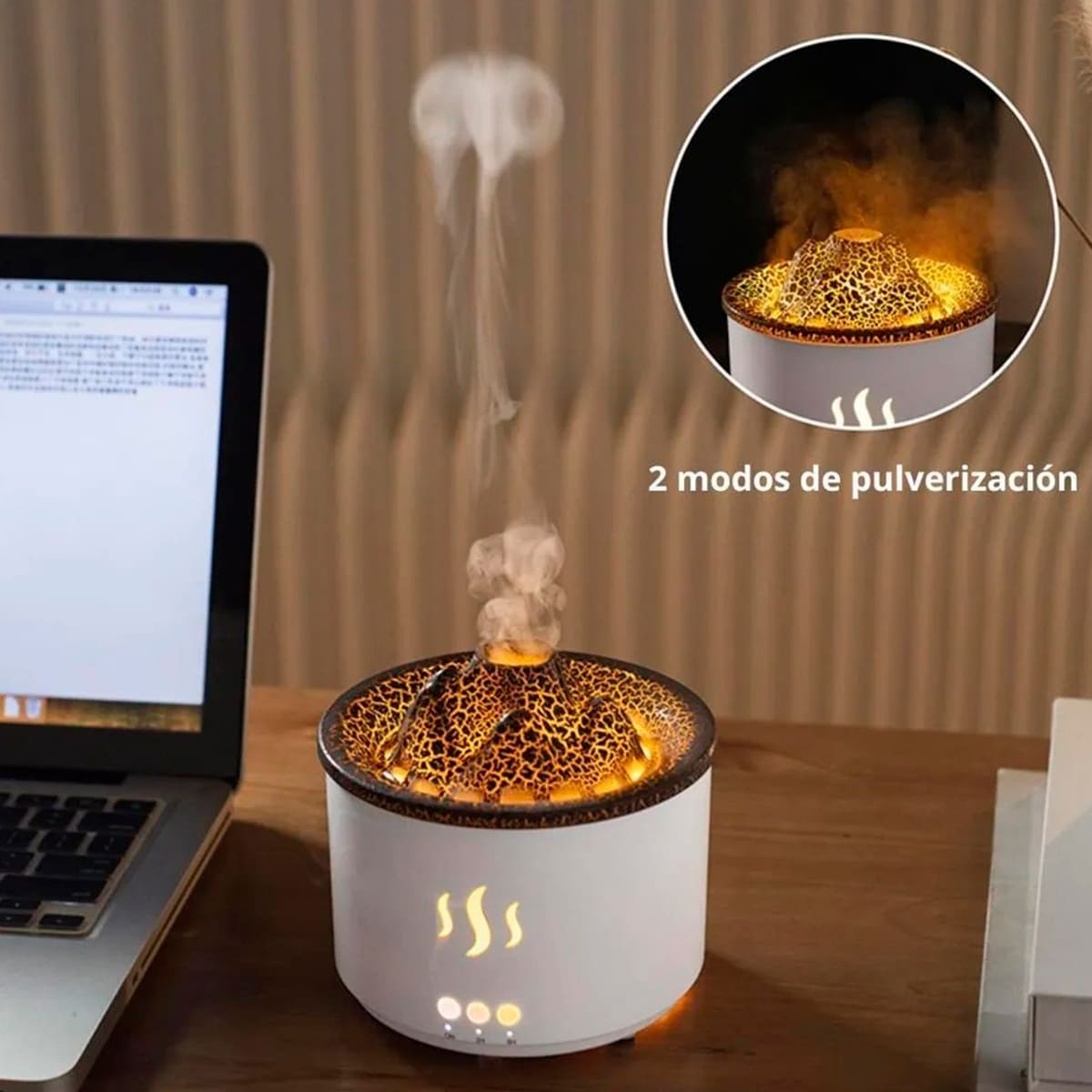 🌋 Humidificador Volcán 3D Difusor – Azul & Rojo 💨 Relájate, respira mejor y transforma tu ambiente con un espectáculo de luces 3D